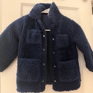 Crewcuts Navy Sherpa Teddy Jacket